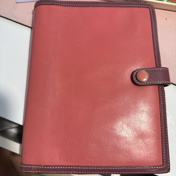 Coach Other - Coach Pink and Purple Leather Planner Notebook Cover